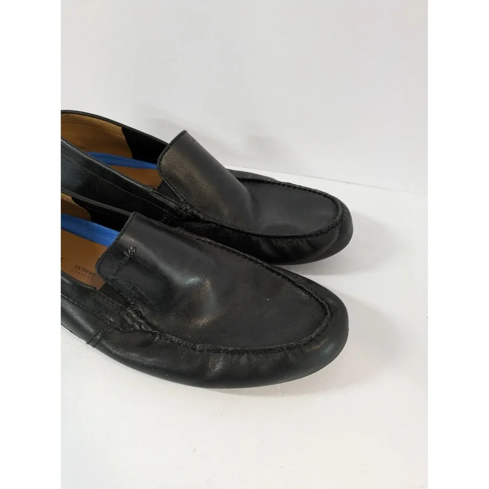 Clarks Mens Extreme Comfort Black Leather Driver Loafers Size‎ 13 M 261607112